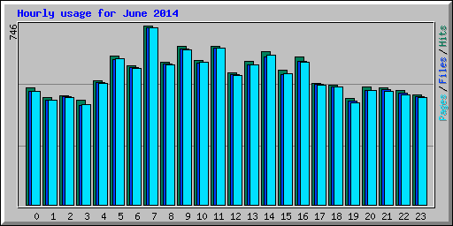 Hourly usage for June 2014