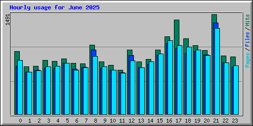 Hourly usage for June 2025