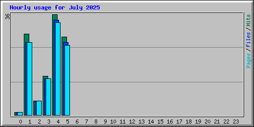 Hourly usage for July 2025